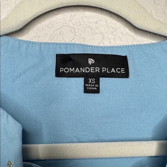 Pomander Place Baby Blue Robbie Dress long sleeve lace up strappy Scandi girl - Picture 3 of 8